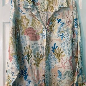 Spartina Mermaid Linen Blouse